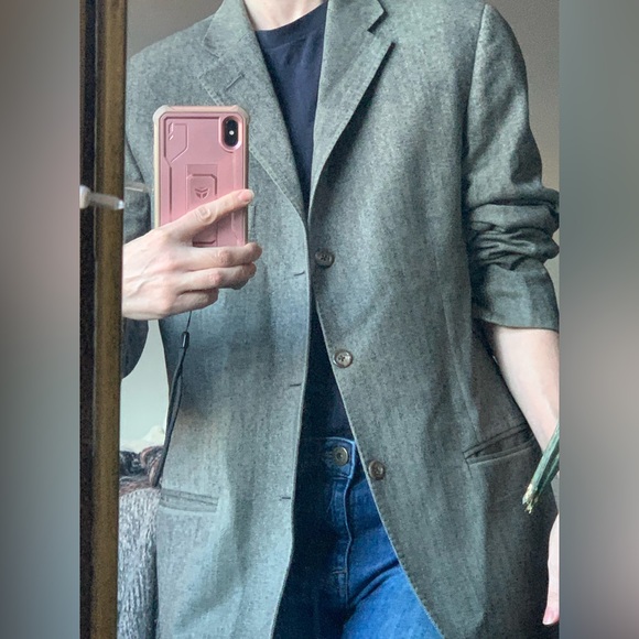 Jackets & Blazers - Vintage Ralph Lauren wool cashmere herringbone blazer